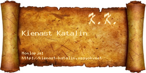Kienast Katalin névjegykártya